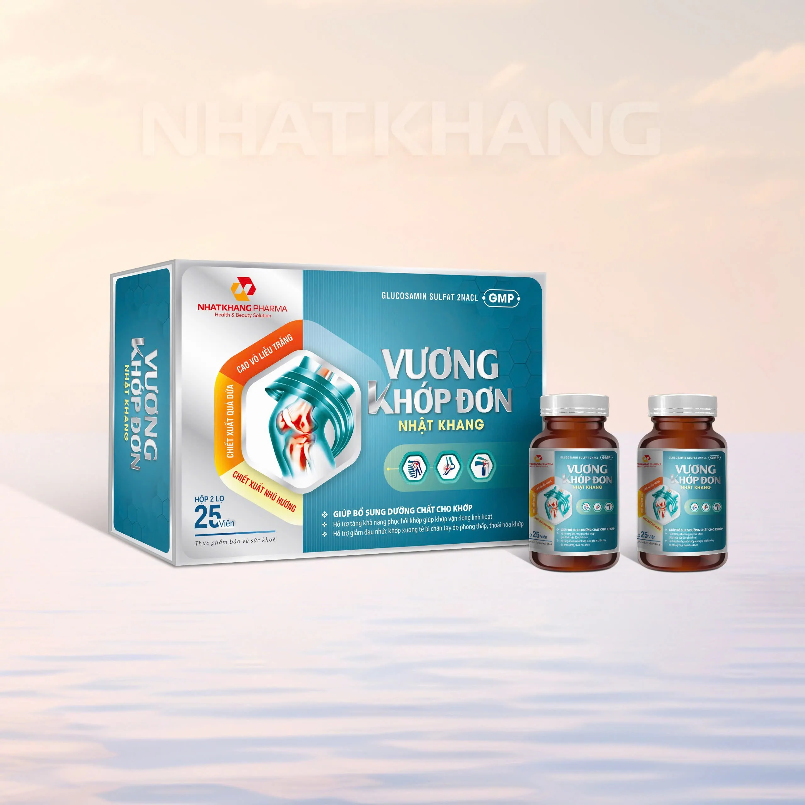 VƯƠNG KHỚP ĐƠN NHẬT KHANG (Hộp 2 lọ x 25 viên)